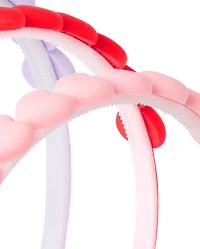 Girls Heart Headband 3-Pack