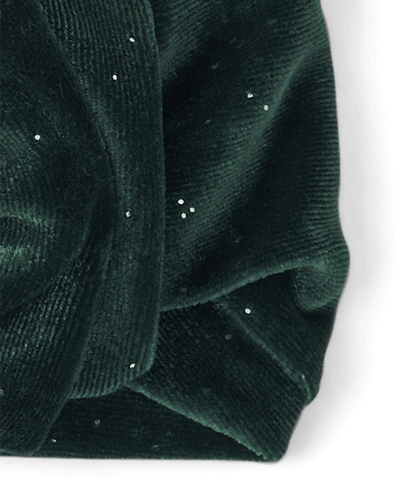 Baby Girls Velour Bow Headwrap