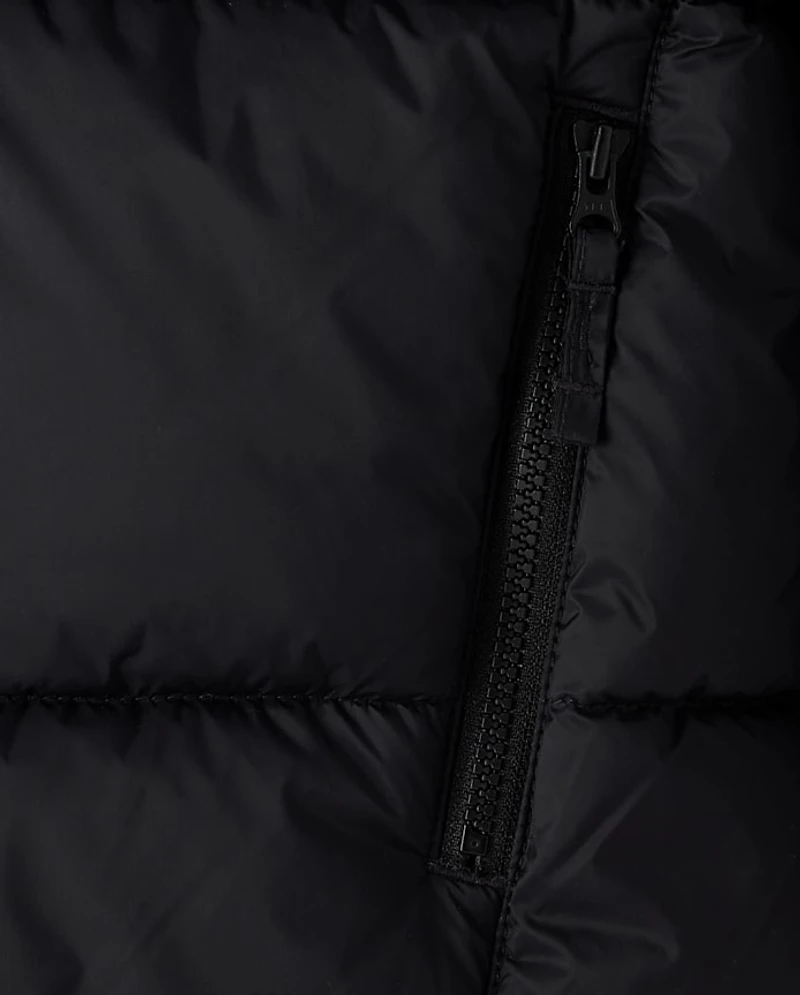 Kids Quilted Heavyweight Faux Fur Lined Parka Jacket