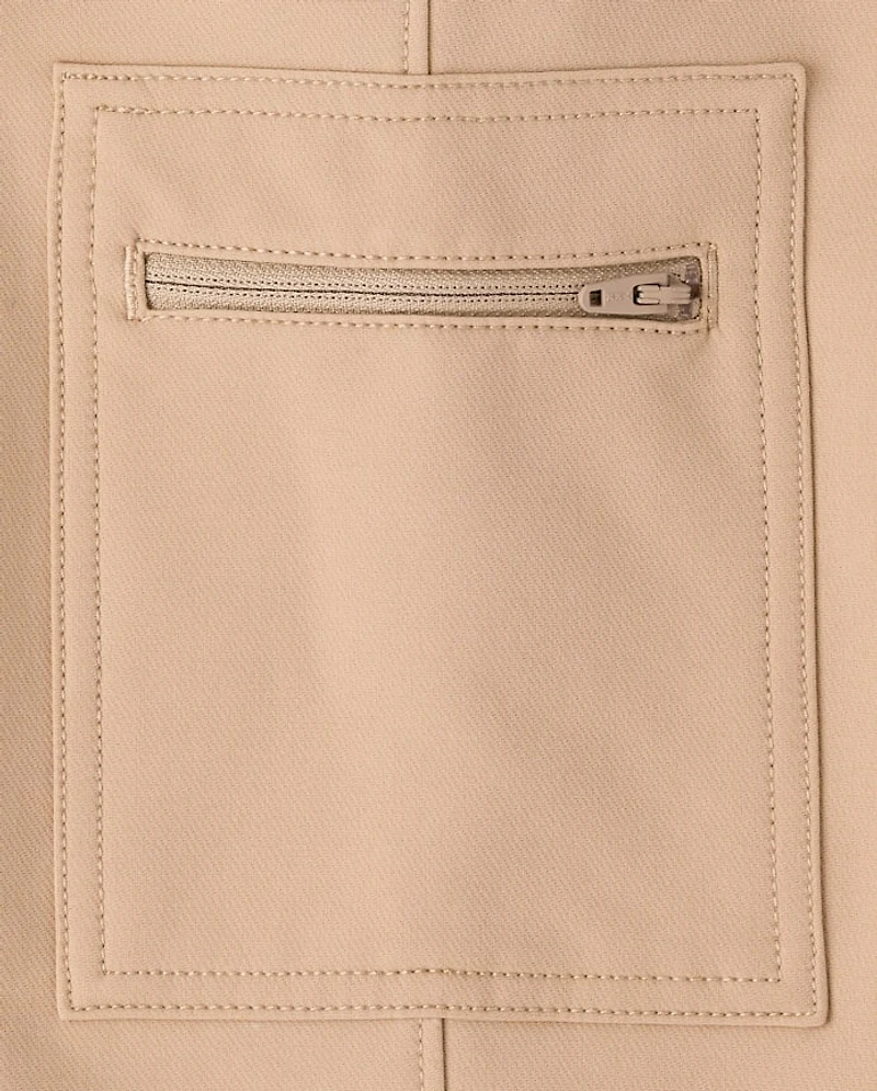 Boys Zip Cargo Cozy Tech Pull On Jogger Pants