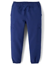 Boys Zip Cargo Cozy Tech Pull On Jogger Pants