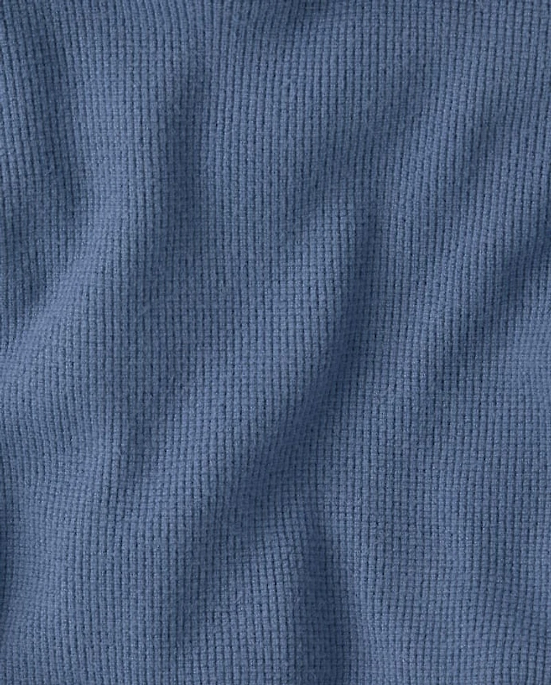 Kids Plush Winter Waffle Thermal Hoodie