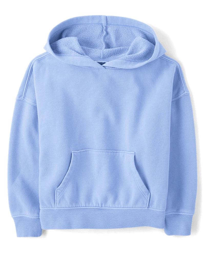 Kids Garment Dyed Premium Fleece Hoodie