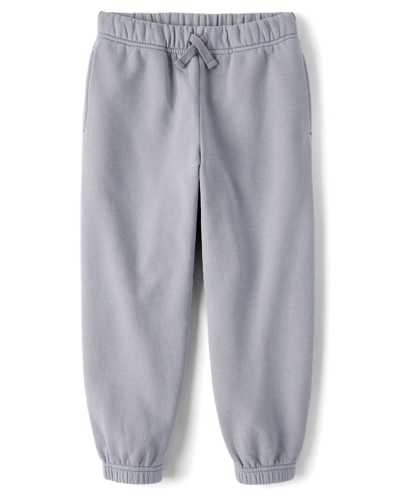 Kids Garment Dyed Premium Fleece Jogger Pants