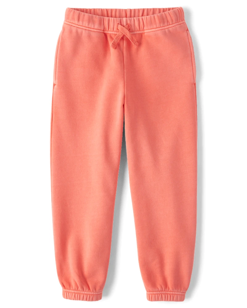Boys Garment Dyed Premium Fleece Jogger Pants