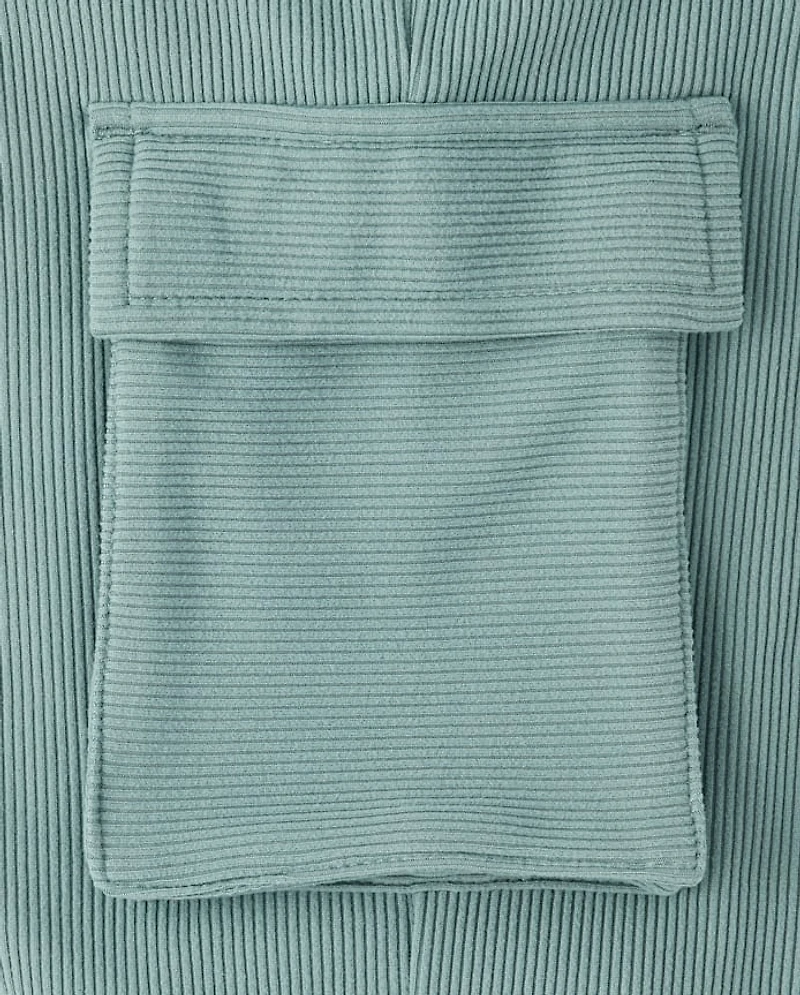 Kids Sueded Rib Cargo Jogger Pants