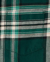 Chemise Oxford boutonnée à carreaux assortie pour garçon