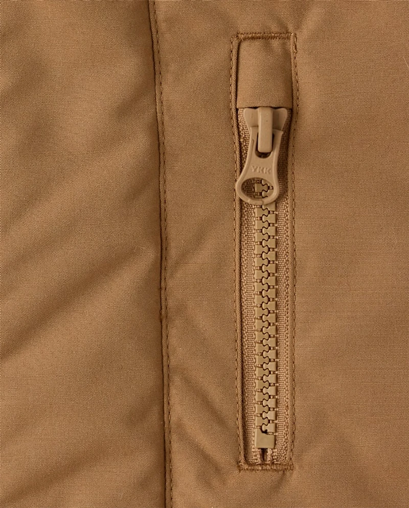 Parka utilitaire mi-lourde doublée en microfibre polaire pour enfants