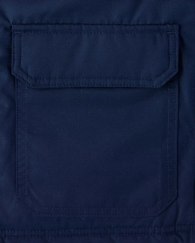 Kids Midweight Microfleece Lined Utility Parka Jacket