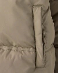 Boys Quilted Heavyweight Faux Fur Lined Puffer Jacket