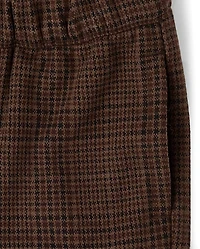 Boys Plaid Luxe Cozy Knit Baggy Cargo Pants