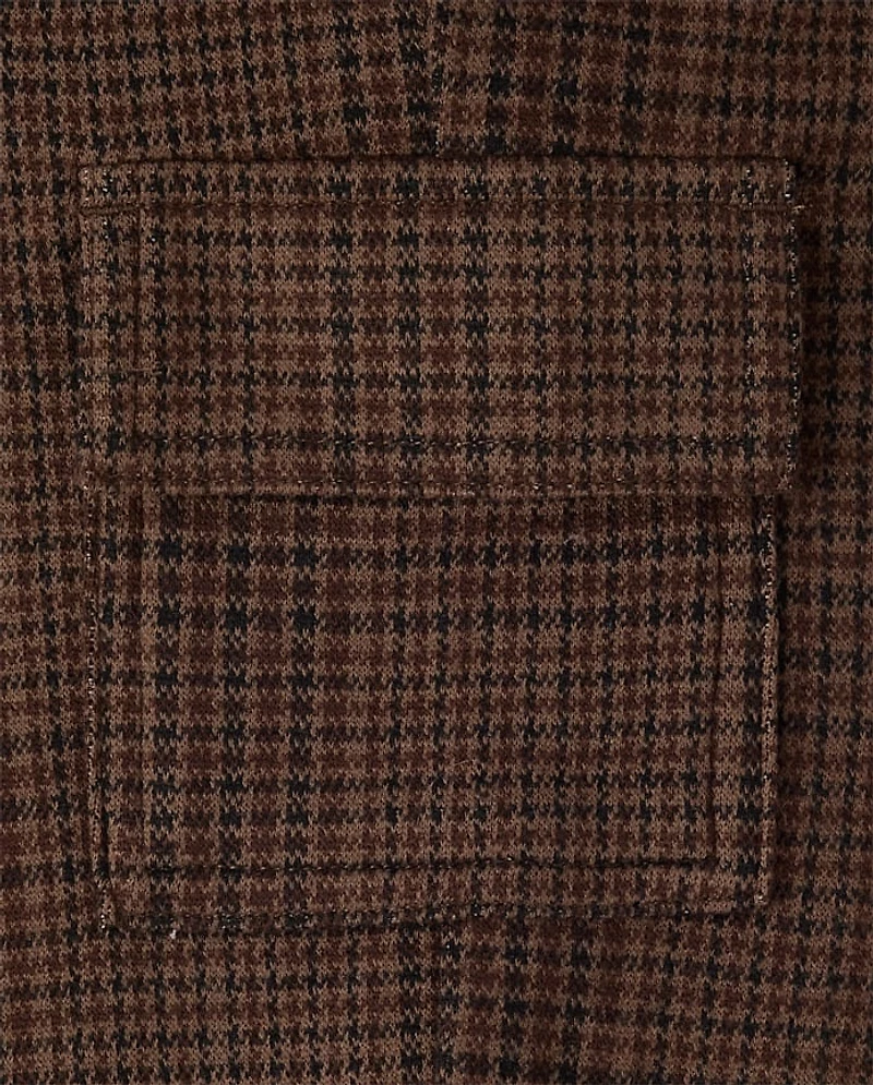 Boys Plaid Luxe Cozy Knit Baggy Cargo Pants