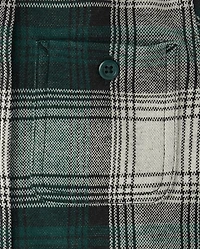 Boys Plaid Luxe Cozy Knit Button Up Shirt