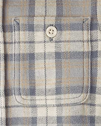 Boys Plaid Luxe Cozy Knit Button Up Shirt