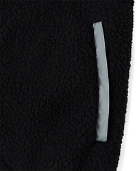 Kids Contrast Sherpa Utility Zip Up Jacket