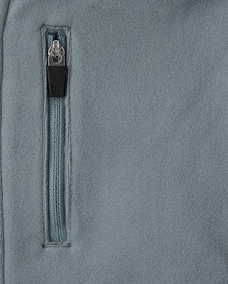 Boys Stretch Cozy Microfleece Zip Up Hoodie