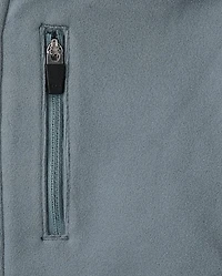 Boys Stretch Cozy Microfleece Zip Up Hoodie