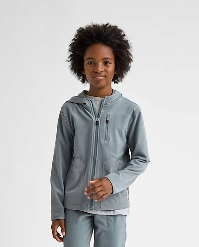 Boys Stretch Cozy Microfleece Zip Up Hoodie