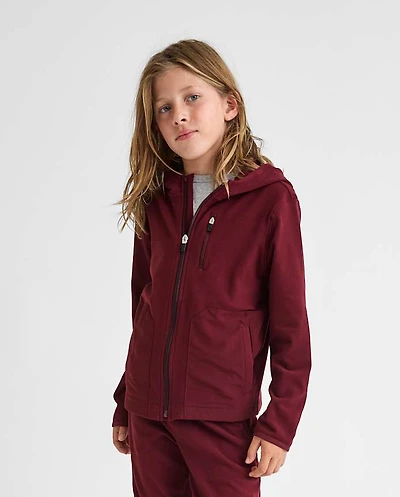 Boys Stretch Cozy Microfleece Zip Up Hoodie