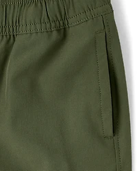 Boys Quick Dry Lined Parachute Cargo Jogger Pants