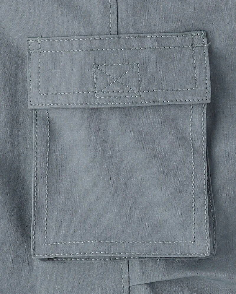 Boys Quick Dry Lined Parachute Cargo Jogger Pants