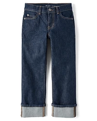 Boys Roll Cuff 90s Loose Jeans