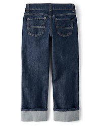 Boys Roll Cuff 90s Loose Jeans