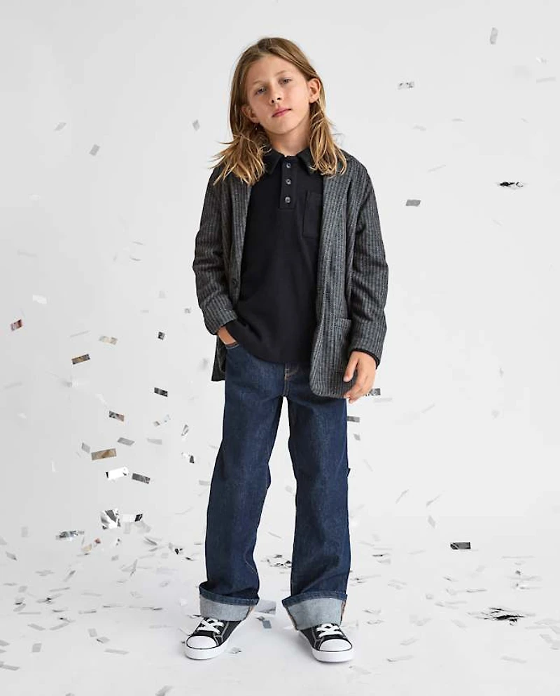 Boys Roll Cuff 90s Loose Jeans