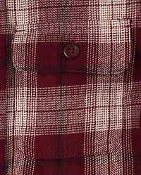 Kids Plaid Flannel Button Up Shirt
