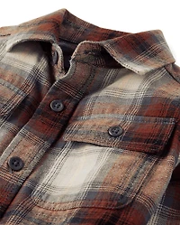 Kids Plaid Flannel Button Up Shirt