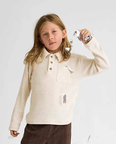 Boys Plush Rib Polo