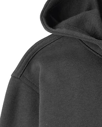 Boys Premium Fleece Utility Zip Up Hoodie