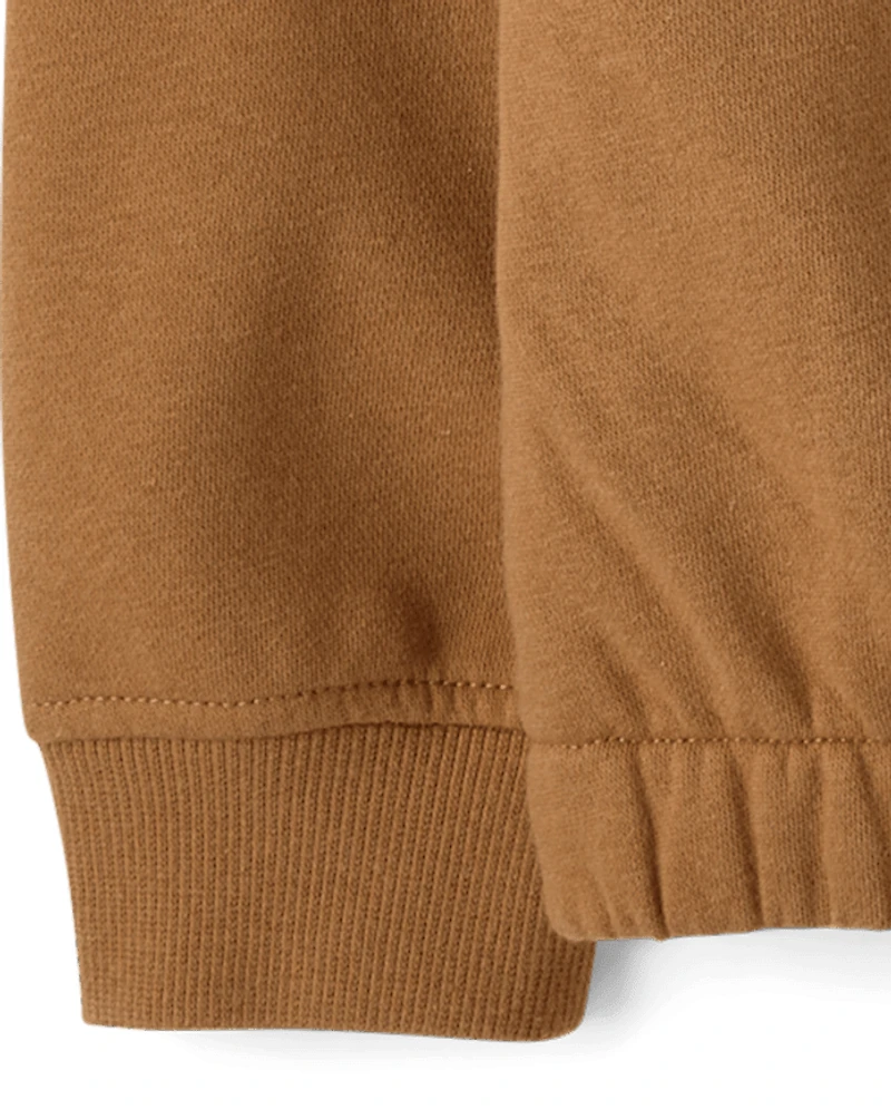 Boys Premium Fleece Utility Zip Up Hoodie