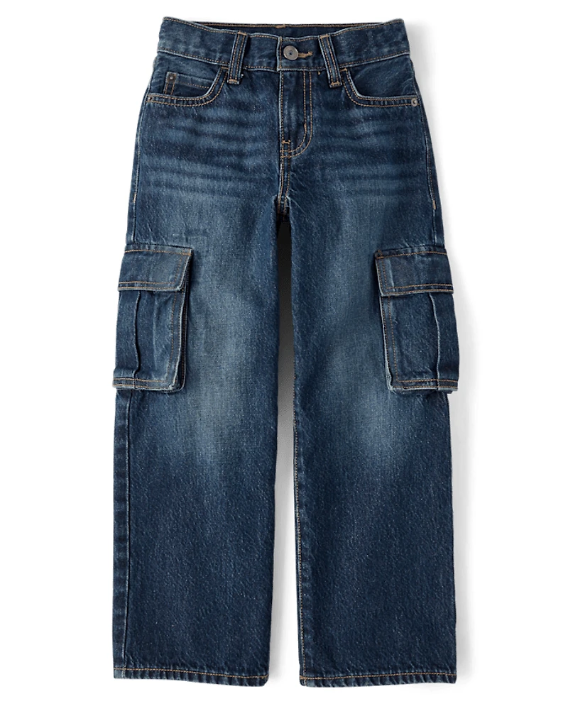 Boys Baggy Cargo Jeans