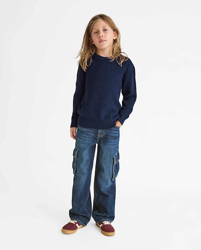 Boys Baggy Cargo Jeans