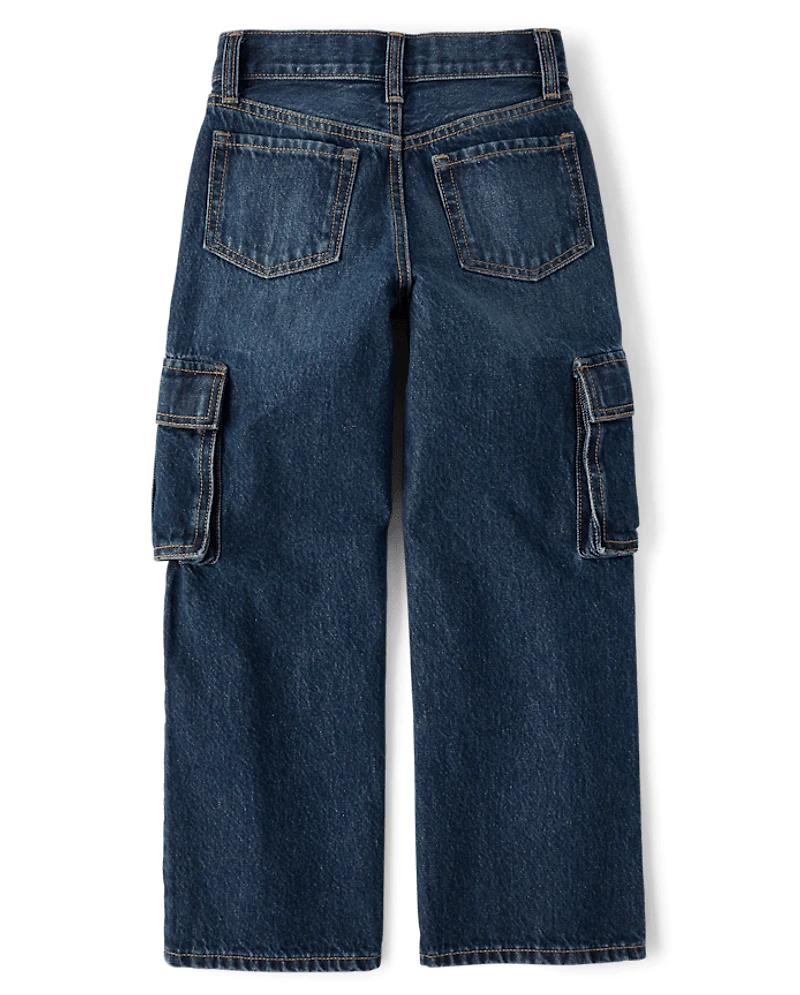 Boys Baggy Cargo Jeans