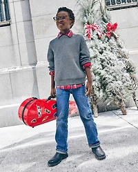 Boys Shaker Stitch Sweater