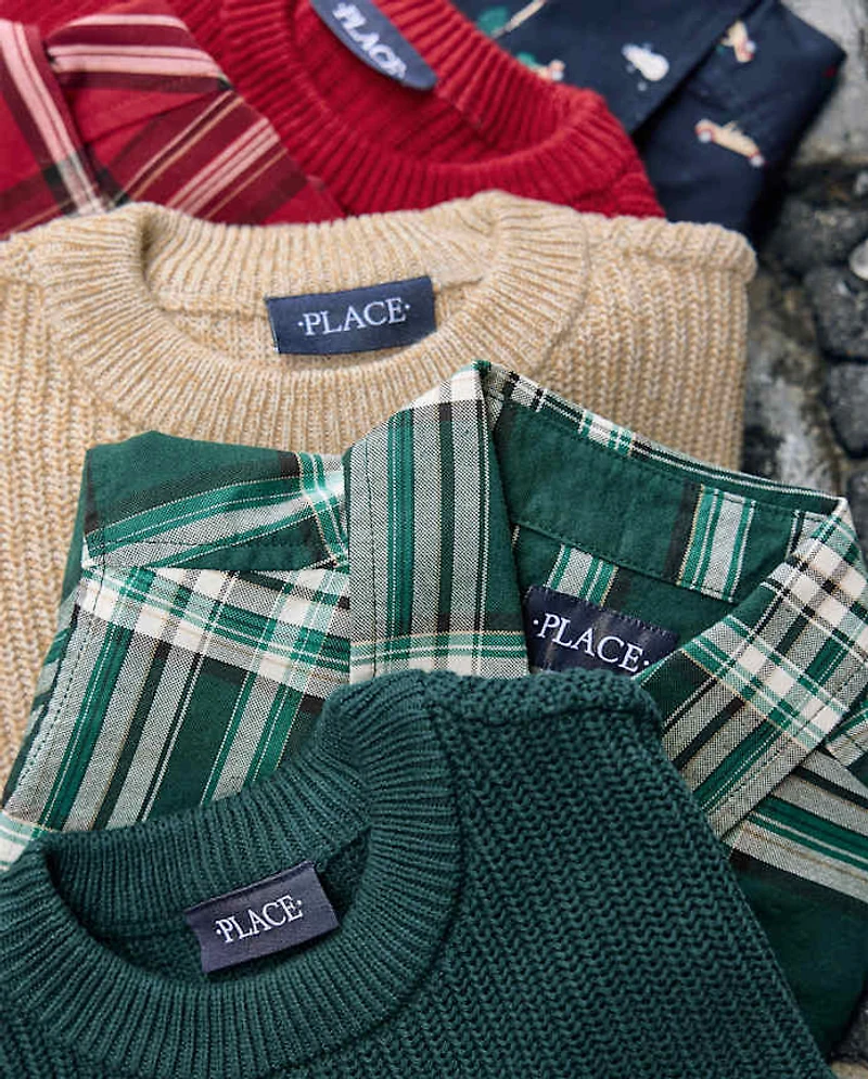 Boys Shaker Stitch Sweater