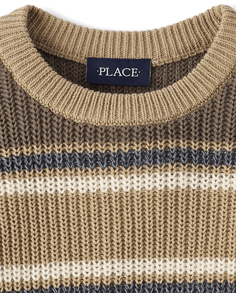 Pull rayé épais pour garçon