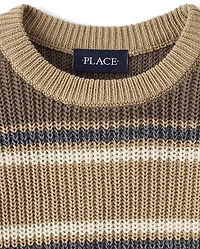 Pull rayé épais pour garçon