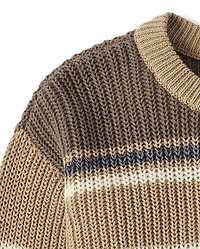 Boys Striped Chunky Sweater