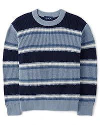 Boys Striped Chunky Sweater
