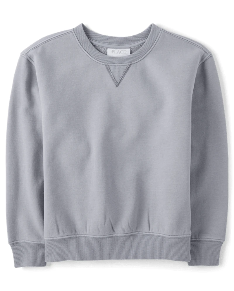 Boys Garment Dyed Premium Fleece Sweatshirt