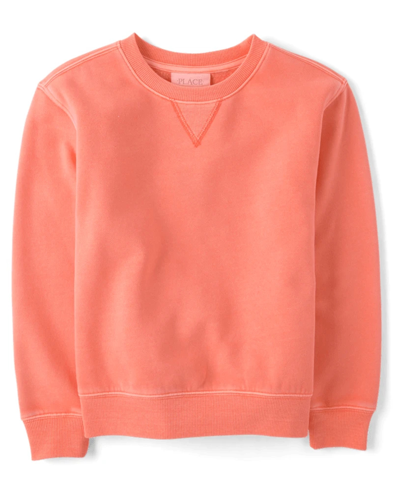 Kids Garment Dyed Premium Fleece Sweatshirt