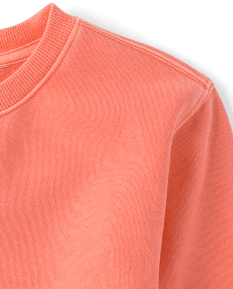 Kids Garment Dyed Premium Fleece Sweatshirt