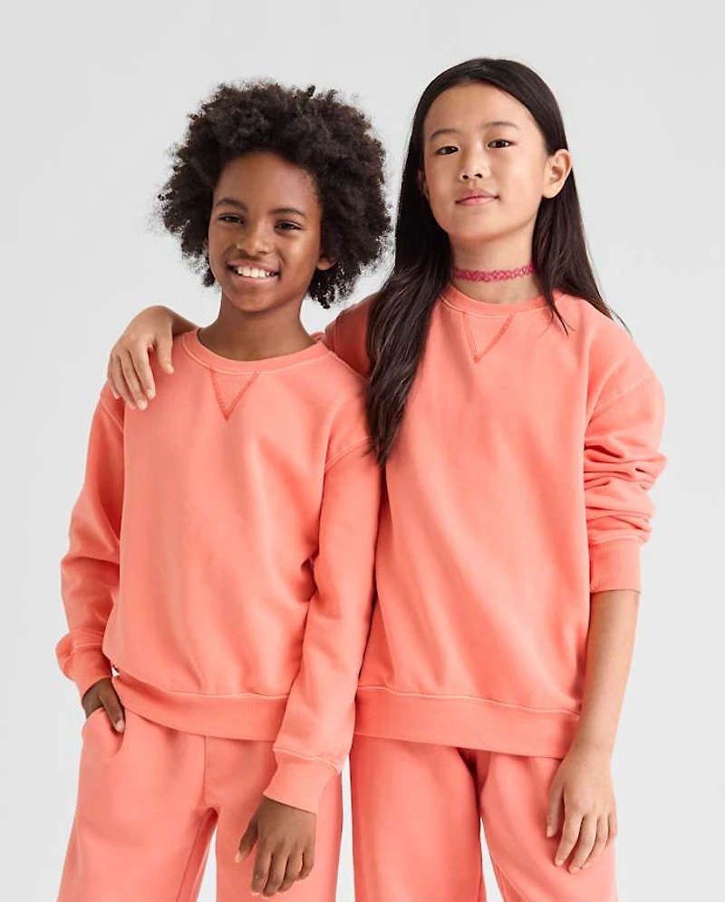 Kids Garment Dyed Premium Fleece Sweatshirt