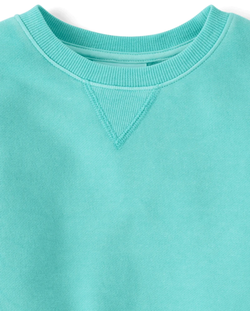 Kids Garment Dyed Premium Fleece Sweatshirt