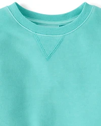 Kids Garment Dyed Premium Fleece Sweatshirt