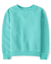 Kids Garment Dyed Premium Fleece Sweatshirt