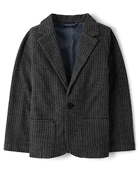 Boys Herringbone Luxe Cozy Knit Blazer